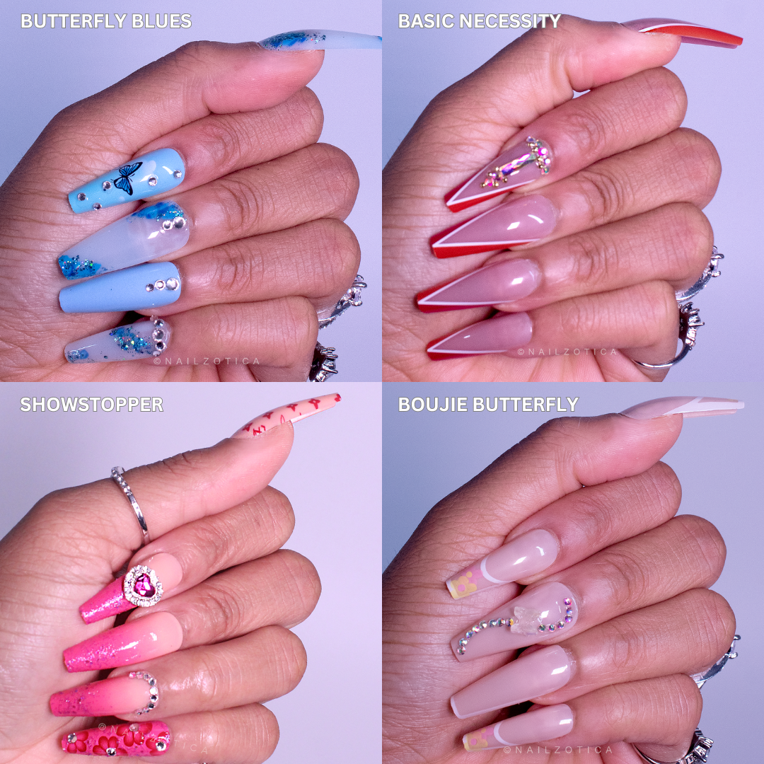 Assorted Press On Nail and Toe Nail Sets Nailzotica Off-Brand Gift Set (Custom)