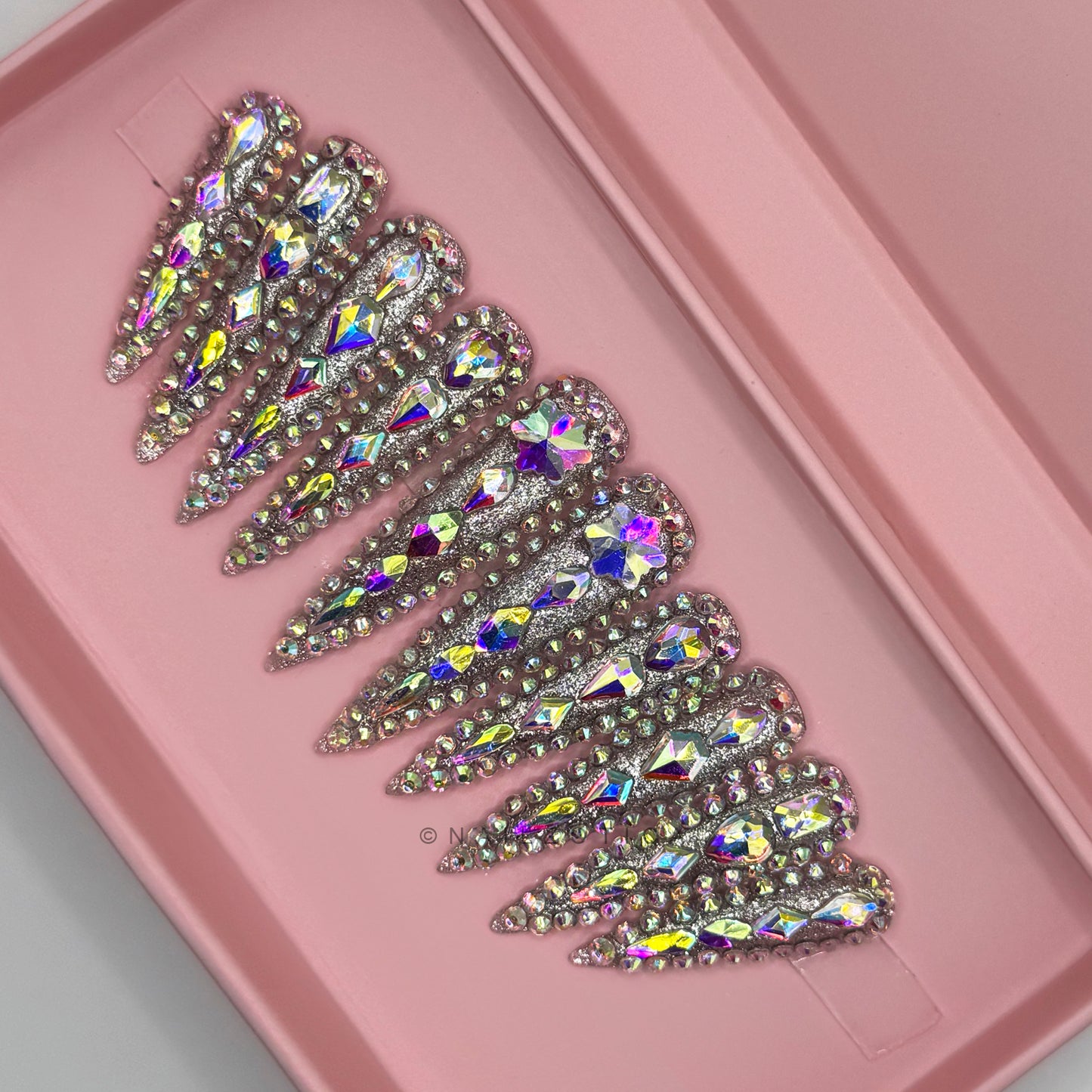 Nailzotica Stiletto Shape Reusable Acrylic Gel UV High Quality Handmade Luxury Press On Nails
