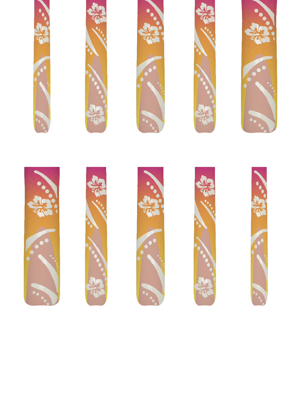 Floral Flower Tropical Handmade Acrylic Press On Nails By @iamjaybabie dcS4SeuW0tRCfeudA8Yf (Custom)