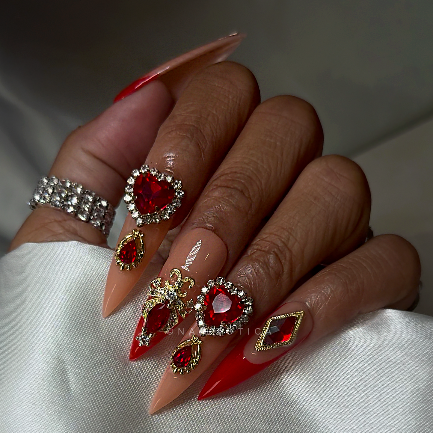 Nailzotica Stiletto Shape Reusable Acrylic Gel UV High Quality Handmade Luxury Press On Nails