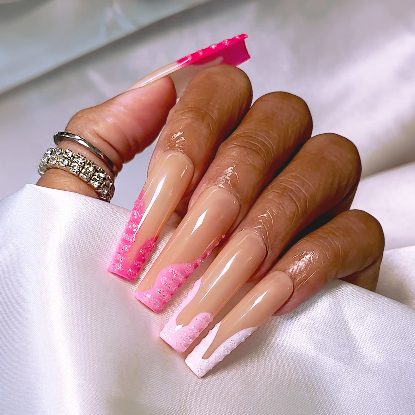 50 Shades of Pink - Handmade Luxury Press On Nails