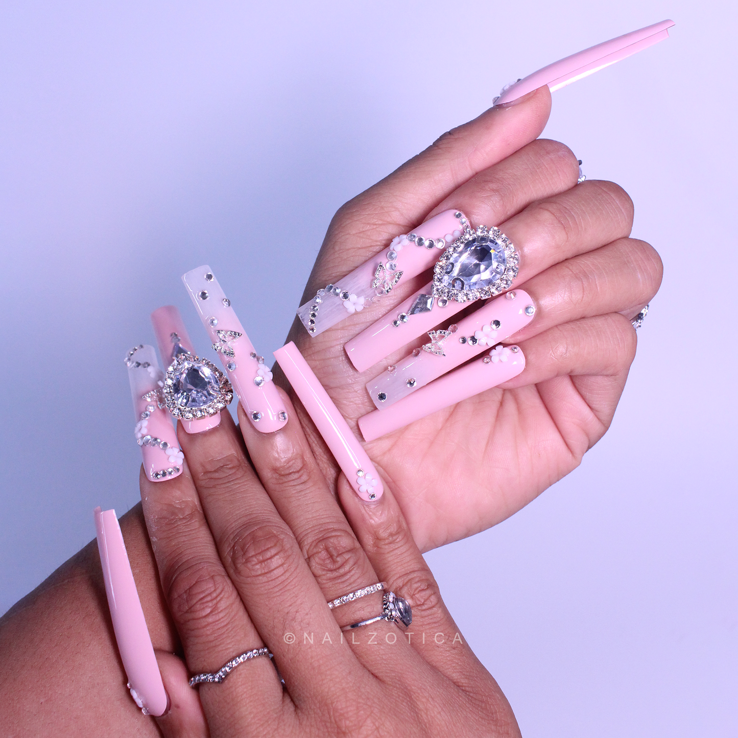 Pink Galore - Handmade Press On Nails