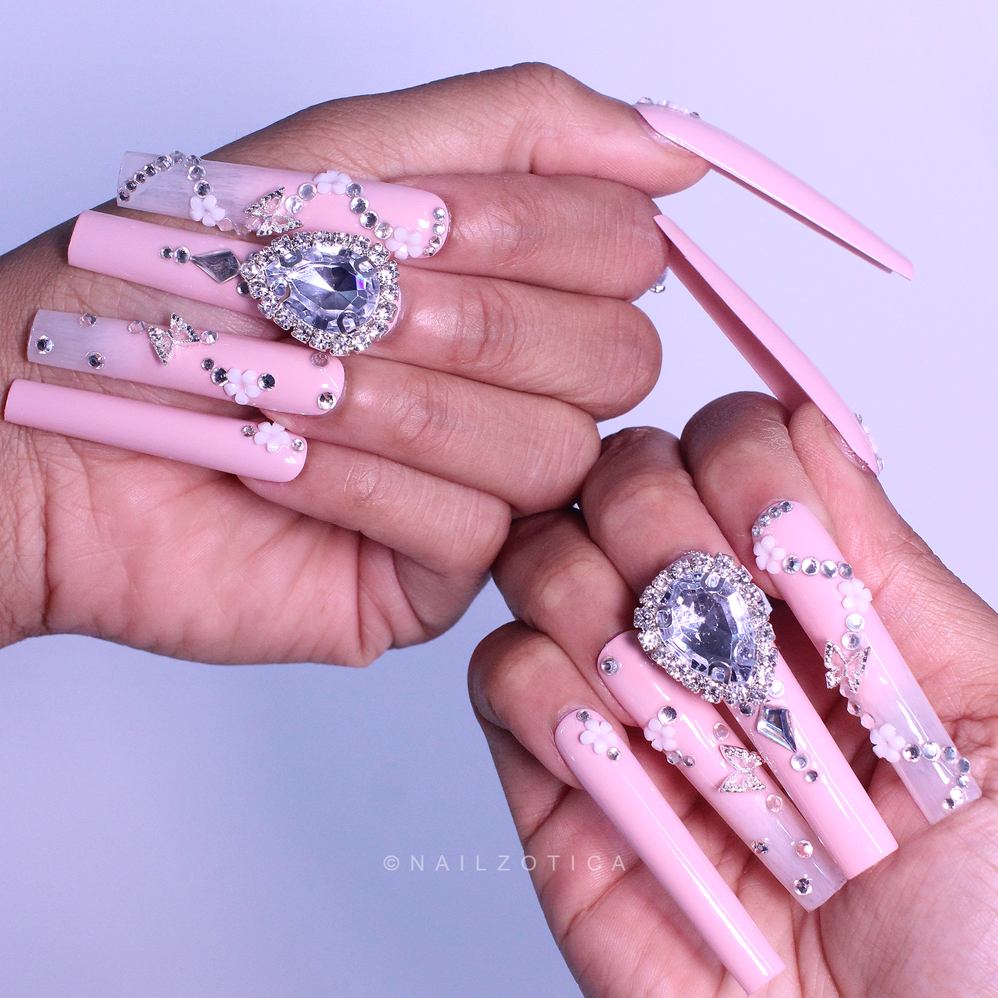 Pink Galore - Handmade Press On Nails