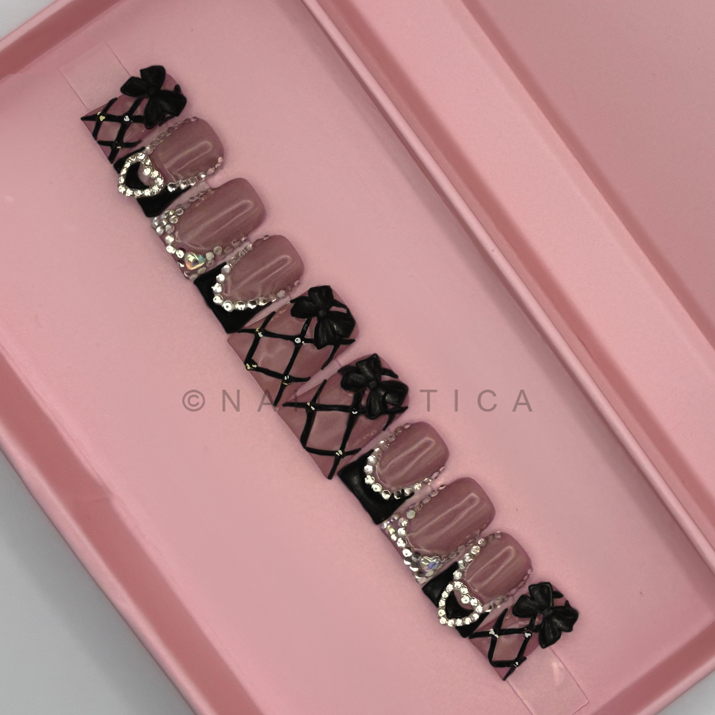 Nailzotica Short Length Reusable Acrylic Gel UV High Quality Handmade Luxury Press On Nails