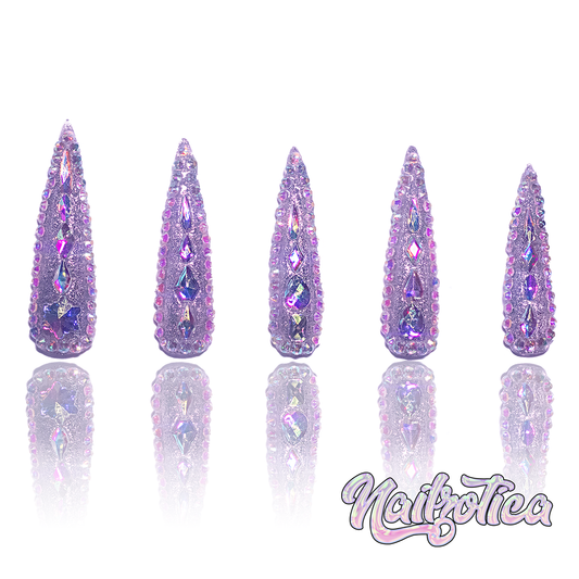 Crystal Queen - Handmade Luxury Press On Stiletto Nails