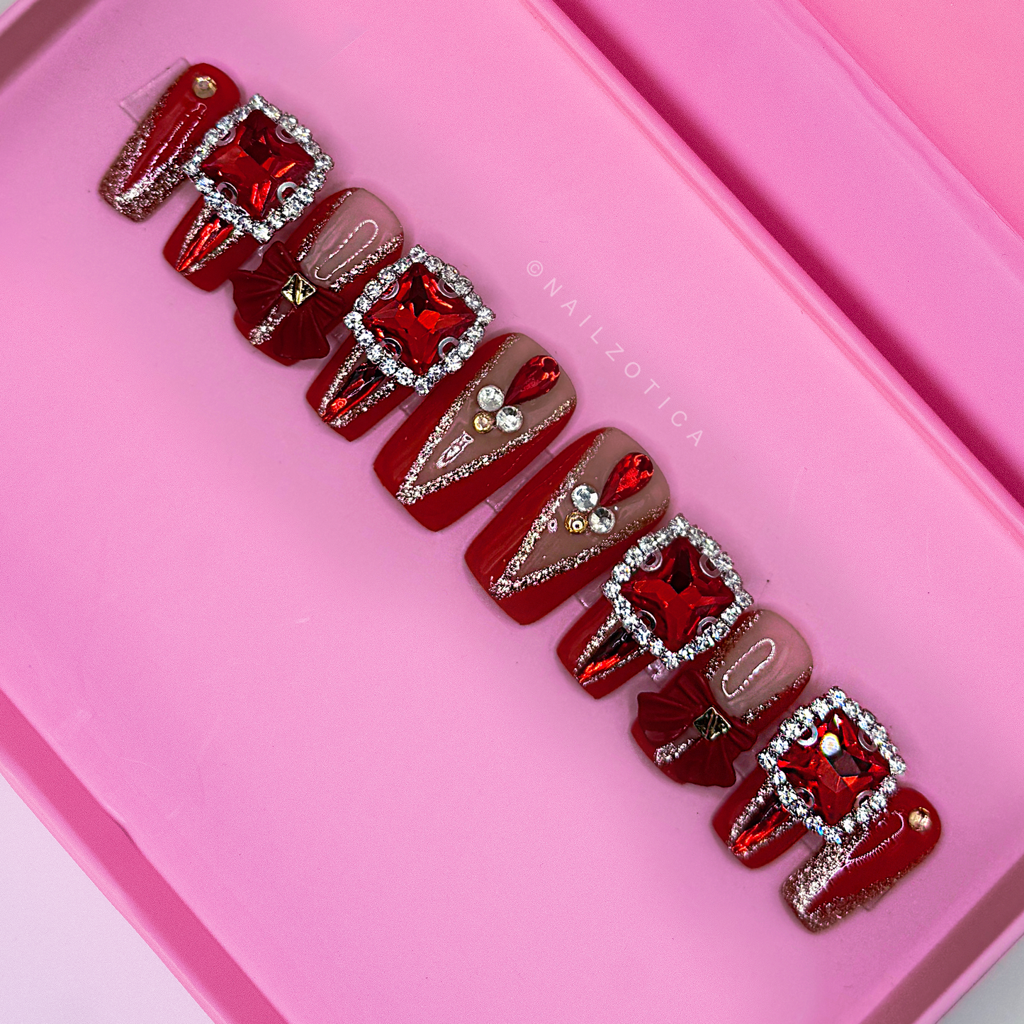 Gift of Glam - Handmade Luxury Holiday Edition Christmas Press On Nails