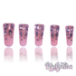 Gilded Gold - Extra Long Length Stiletto Medium Length Duck Shape Transparent Nude Base Glitter Ombre Gold Rhinestone Reusable Acrylic Gel UV Hand-Painted High QualityHandmade Luxury Press On Nails