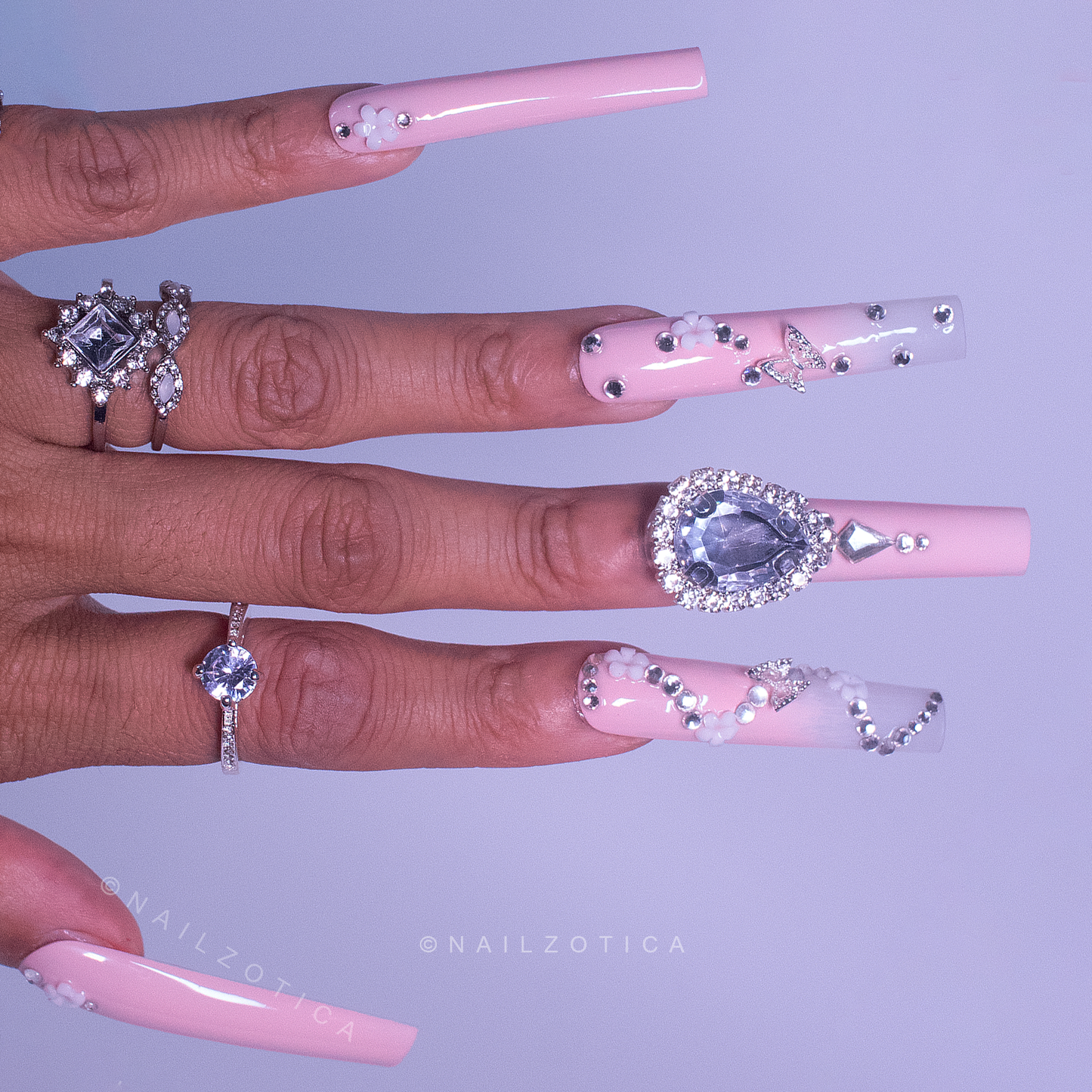 Pink Galore - Handmade Press On Nails