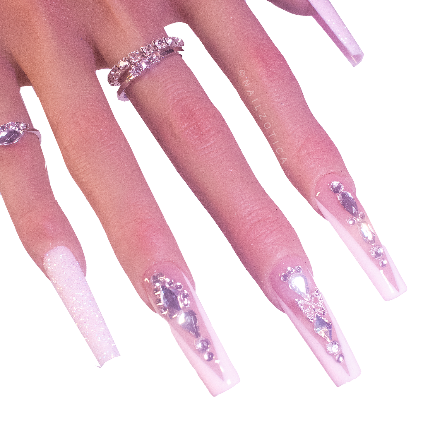 Pink Princess - Handmade Press On Nails