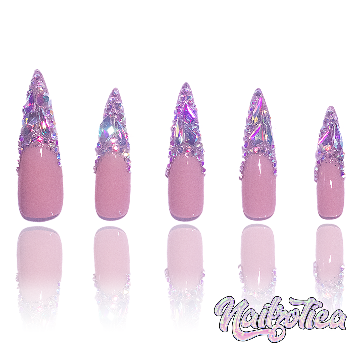 Sparkly Stiletto - Handmade Luxury Press On Stiletto Nails