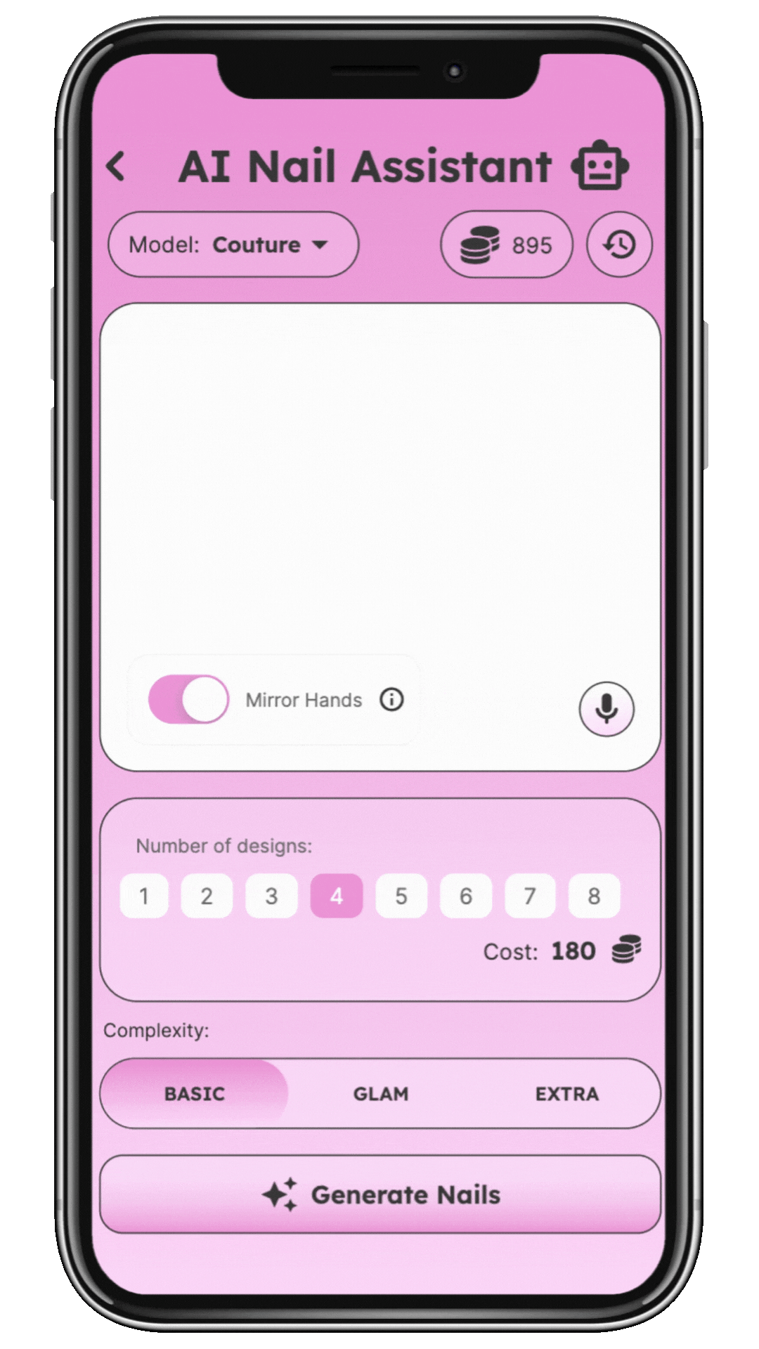 AI generator creating nails